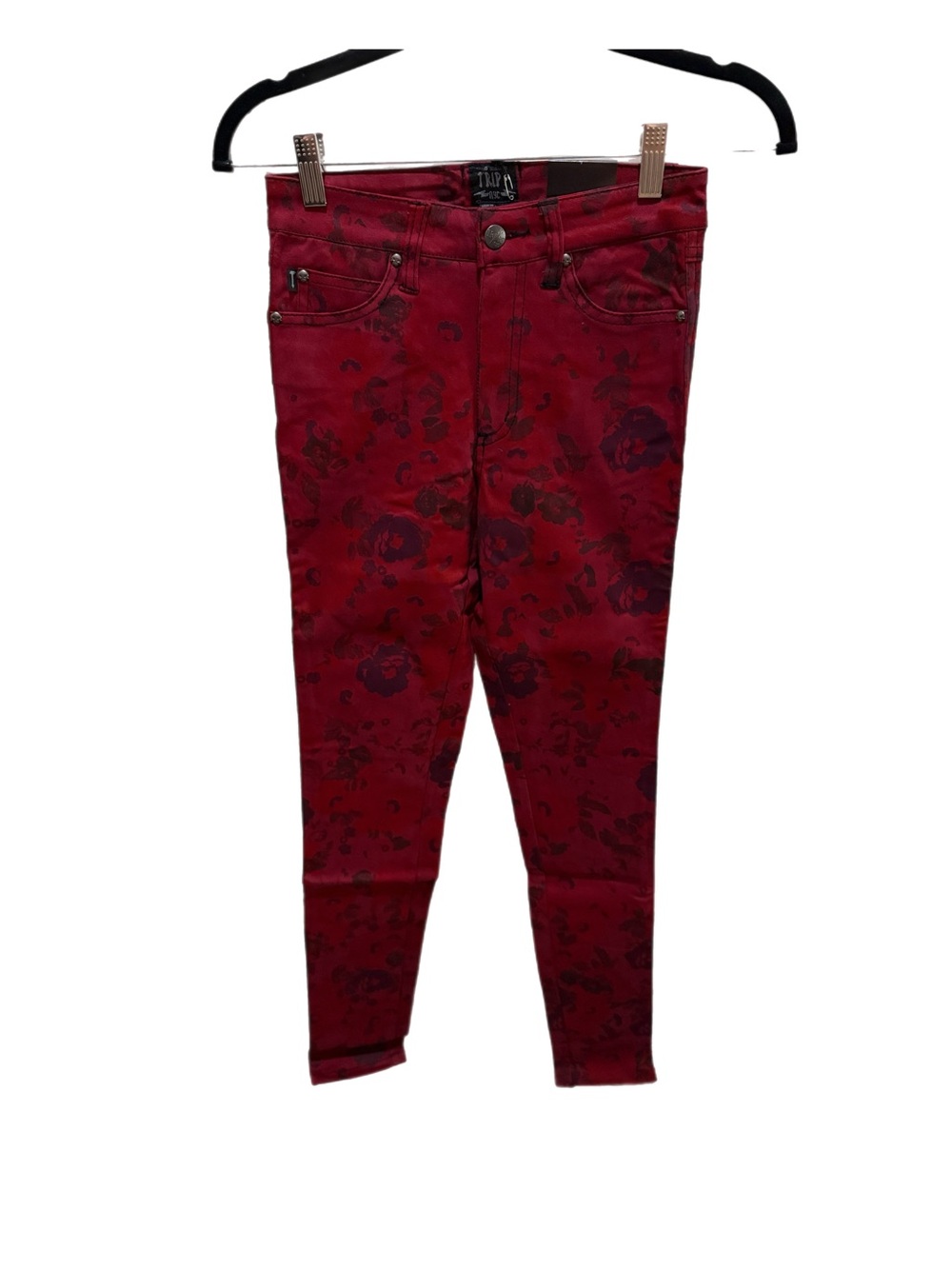 Tripp NYC Goth Rose Printed Skinny Jeans New With Tag